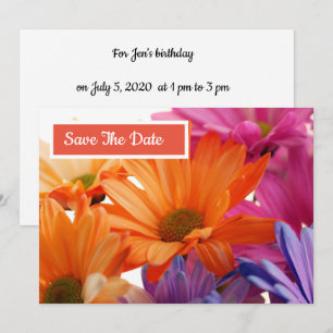 Carte d'invitation d'anniversaire Enregistrez la d