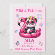 Carte d'invitation d'anniversaire fille pour une f