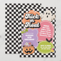 Carte d'invitation d'anniversaire Halloween Spooky