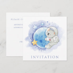 CARTE D'INVITATION D'ANNIVERSAIRE : KOALA SUR LA L