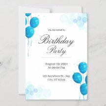 Carte d'invitation d'anniversaire personnalisée
