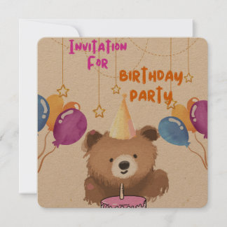 CARTE D'INVITATION D'ANNIVERSAIRE POUR ENFANTS