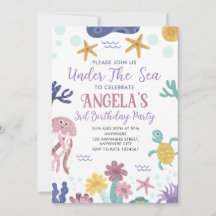 Carte d'invitation d'anniversaire pour enfants sou