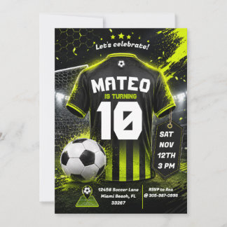Carte d'invitation d'anniversaire pour maillot de