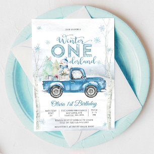 Carte d'invitation d'anniversaire pour Winter ONEd