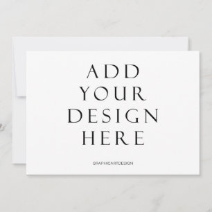 Carte d'invitation de 5 x 7 pouces sans impression