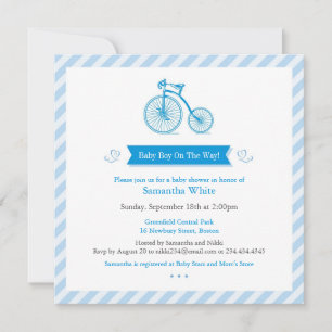 Carte d'invitation de Baby shower garçon