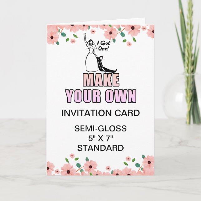 Carte d'invitation de bachelorette lustrée personn (Devant)