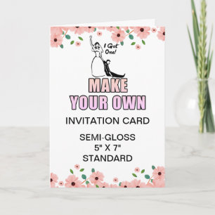 Carte d'invitation de bachelorette lustrée personn