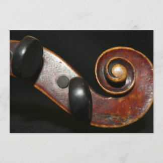 Carte d'invitation de considérant de violon