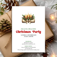 Carte d'invitation de décoration de Noël rustique