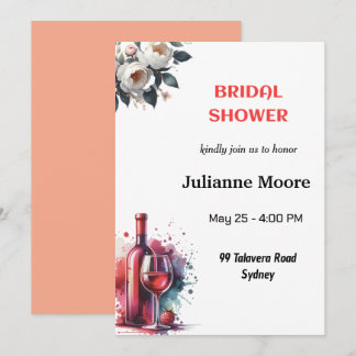 Carte d'invitation de douche nuptiale
