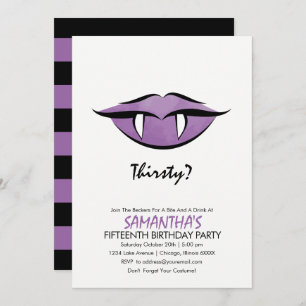 Carte d'invitation de fête d'anniversaire de Goth