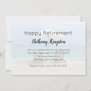 Carte d'invitation de fête de retraite avec chaise