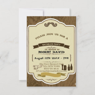 Carte d'invitation de fête d'enterrement de vie de