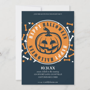 Carte d'invitation de fête d'Halloween