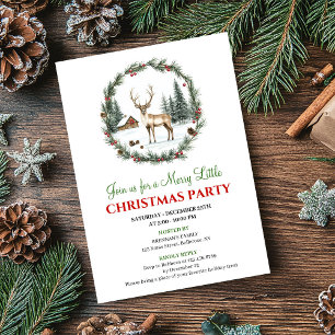 Carte d'invitation de fête pour une scène de Noël 