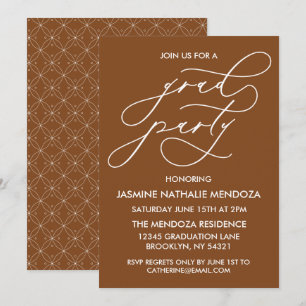 CARTE D'INVITATION DE FIN D'ÉTUDES EN CALLIGRAPHIE