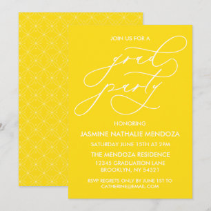 CARTE D'INVITATION DE FIN D'ÉTUDES EN CALLIGRAPHIE