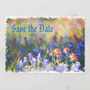 Carte d'invitation de fleur sauvage
