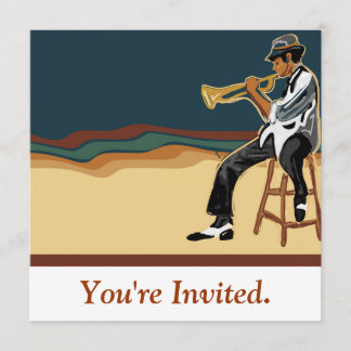 Carte d'invitation de joueur de jazz