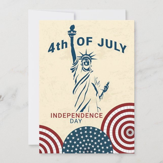 Carte d'invitation de la 4 juillet patriotique (Devant)