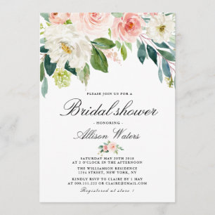 carte d'invitation de la douche nuptiale