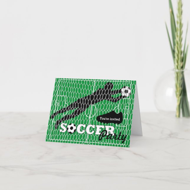 Carte d'invitation de la fête de football (Devant)
