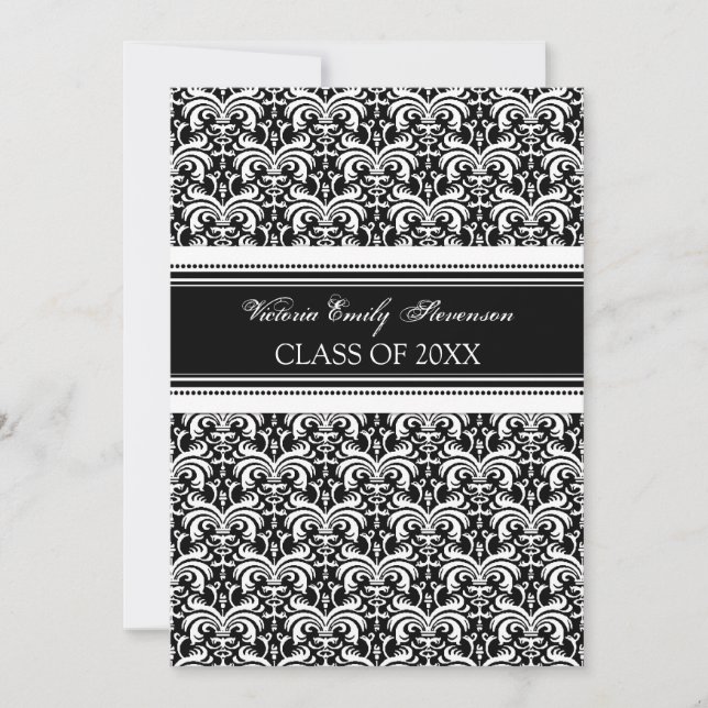 Carte d'invitation de la fête de graduation person (Devant)