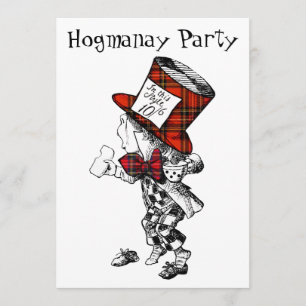 Carte d'invitation de la fête de Hogmanay en Écoss
