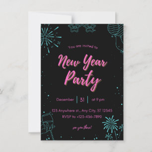 carte d'invitation de la nouvelle année