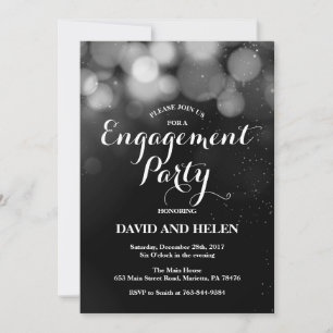Carte d'invitation de la partie d'engagement Parti