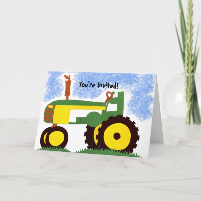 Carte d'invitation de la partie du tracteur (Devant)