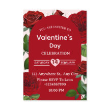 Carte d'invitation de la Saint-Valentin