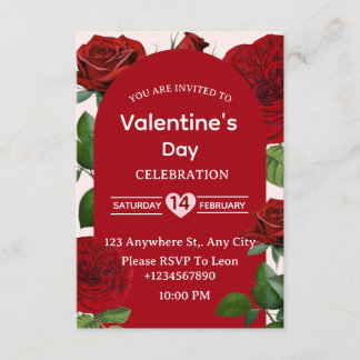Carte d'invitation de la Saint-Valentin