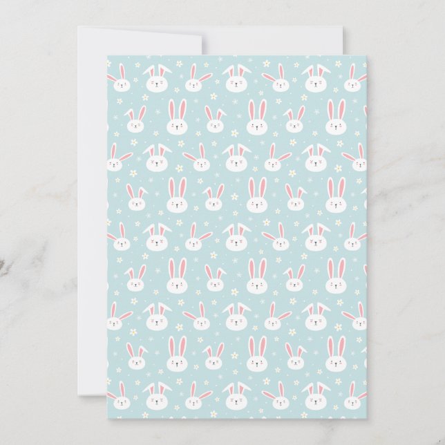 Carte d'invitation de lapin de Pâques (Devant)