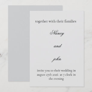 Carte d'invitation de mariage