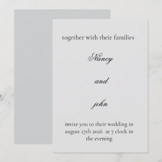 Carte d'invitation de mariage