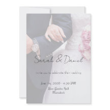 Carte d'invitation de mariage avec photo personnal
