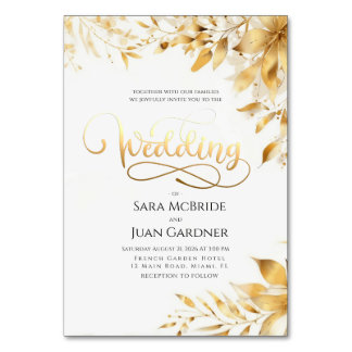 Carte d'invitation de mariage botanique à la radia