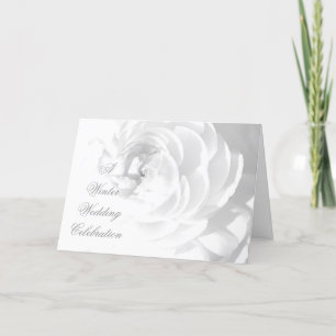 Carte d'invitation de mariage d'hiver