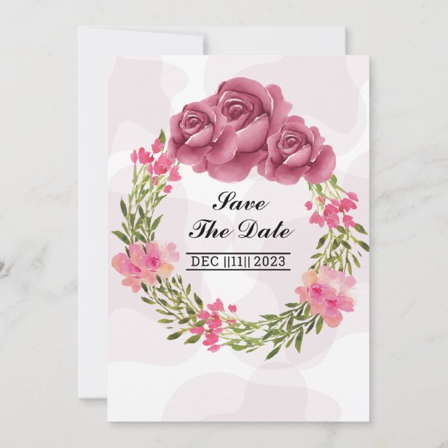 Carte d'invitation de mariage d'hiver Conception d (Dos)