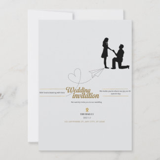 Carte d'invitation de mariage élégante