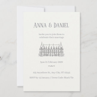 Carte d'invitation de mariage élégante