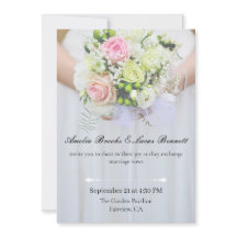 Carte d'invitation de mariage élégante avec photo