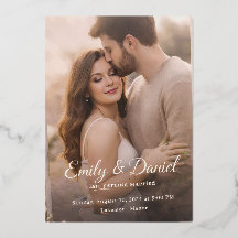 Carte d'invitation de mariage élégante | Couple ro