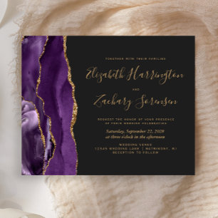 Carte d'invitation de mariage élégante et moderne 