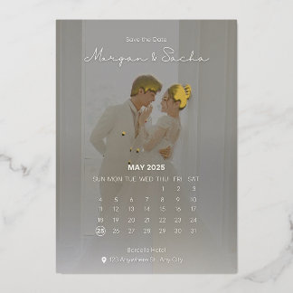 Carte d'invitation de mariage en feuille
