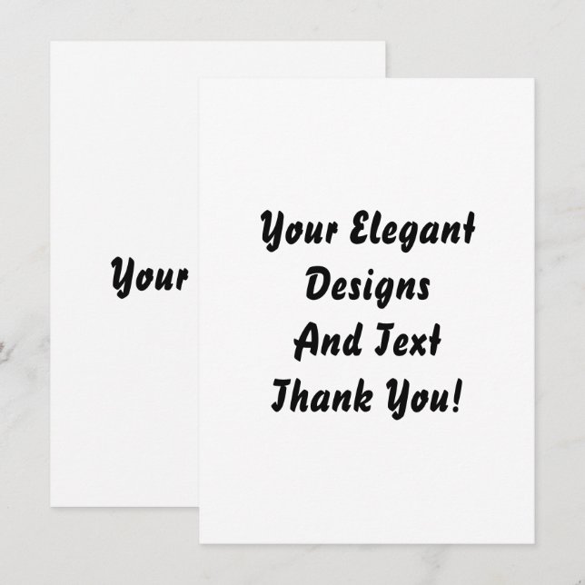 Carte D'Invitation De Mariage Et De Fête Plaque Et (Devant / Derrière)