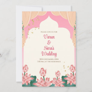 Carte d'invitation de mariage hindou Invitation nu